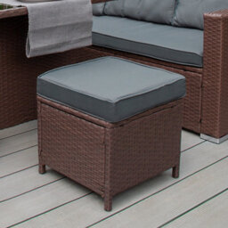 Jardí Brown Rattan Corner Furniture Set & Large Garden Storage Box - thumbnail 5