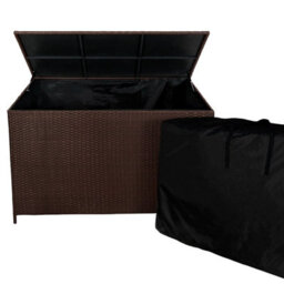 Jardí Brown Rattan Corner Furniture Set & Large Garden Storage Box - thumbnail 3