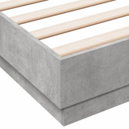 Berkfield Bed Frame Without Mattress Concrete Grey 120X190 Cm Small Double - thumbnail 7