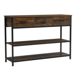 Hallway Entryway Console Table With Drawers Shelves Industrial Style Side Table - thumbnail 1
