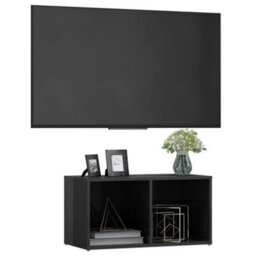 Berkfield Tv Cabinet High Gloss Grey 72X35X36.5 Cm Engineered Wood - thumbnail 3