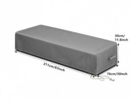 Waterproof Cover For Outdoor Armchair, Grey (211 X 76 30 Cm) - thumbnail 2