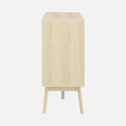 Sweeek - 2-Door Scandi-Style Buffet With Wood Effect Natural 150X39.5X90 Cm - Linear - thumbnail 5