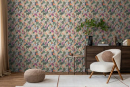 As Creation Bricoflor Non-Woven Wallpaper, Funky Wallpaper, Leaf & Palm, Floral In Grey, Green, Purple, Orange, Terracotta - 10,05 X 0,53 M - thumbnail 6