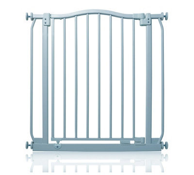 Safetots Curved Top Safety Gate, 71Cm - 80Cm, Matt Grey, Pressure Fit Stair Gate - image 1