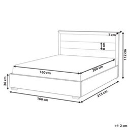 Beliani Bed Velvet Rouen 160 X 200 Cm (Eu King Size) Taupe - thumbnail 3
