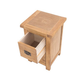 Cabinet Bits Lugo 2 Drawer Petite Bedside Table Brass Drop Handle - thumbnail 4