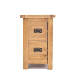 Cabinet Bits Lugo 2 Drawer Petite Bedside Table Brass Drop Handle
