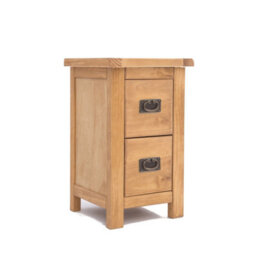 Cabinet Bits Lugo 2 Drawer Petite Bedside Table Brass Drop Handle - thumbnail 2