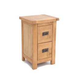 Cabinet Bits Lugo 2 Drawer Petite Bedside Table Brass Drop Handle - thumbnail 3