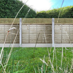 Premier Garden Supplies Premier Tuscany Wooden Trellis Panel 6Ft X 1Ft (5 Pack) Vertical Slatted Decorative Fencing Topper For Climbing Plant Support - thumbnail 5