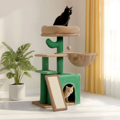Skylos Multi-Level Cat Tree Tower With Condo Hammock Plush Activity Centre - image 1