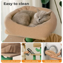 Skylos Multi-Level Cat Tree Tower With Condo Hammock Plush Activity Centre - thumbnail 7