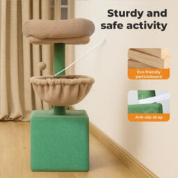 Skylos Multi-Level Cat Tree Tower With Condo Hammock Plush Activity Centre - thumbnail 6