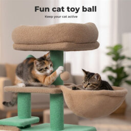 Skylos Multi-Level Cat Tree Tower With Condo Hammock Plush Activity Centre - thumbnail 5