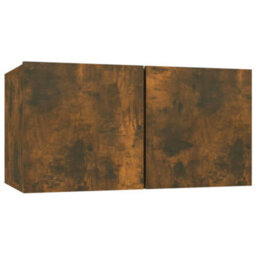 Berkfield 4 Piece Tv Cabinet Set Smoked Oak Engineered Wood - thumbnail 5