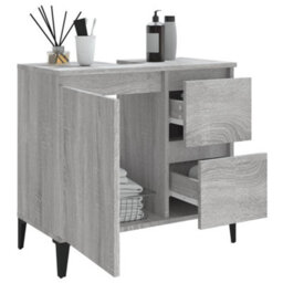 Berkfield Bathroom Cabinet Grey Sonoma 65X33X60 Cm Engineered Wood - thumbnail 4