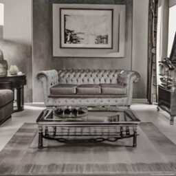 Chesterfield 3 Seater Boutique Beige Velvet Sofa Settee Bespoke In Classic Style - thumbnail 4