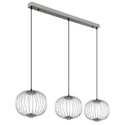 Luminosa Lighting Luminosa Galway Bar Pendant Ceiling Light Nickel Matt 3X Led 3000K - thumbnail 2