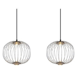 Luminosa Lighting Luminosa Galway Bar Pendant Ceiling Light Nickel Matt 3X Led 3000K - thumbnail 4