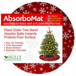 Holly International Absorbomat Red Absorbent Christmas Tree Mat & Floor Protector 76Cm
