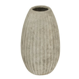 Wyld Haus Vale Of Lilies Large Aged Grey Olpe Ceramic Vase - thumbnail 2