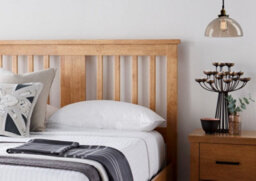 Dark Gold Malmo New Oak Finish Wooden Ottoman Storage Bed - thumbnail 2