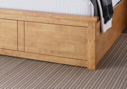 Dark Gold Malmo New Oak Finish Wooden Ottoman Storage Bed - thumbnail 4