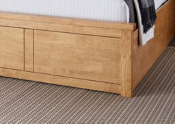Dark Gold Malmo New Oak Finish Wooden Ottoman Storage Bed - thumbnail 5
