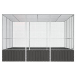 Walplus Bird Cage Anthracite 302.5X324.5X211.5 Cm Galvanised Steel - thumbnail 4