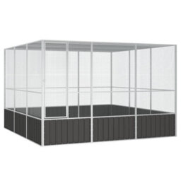 Walplus Bird Cage Anthracite 302.5X324.5X211.5 Cm Galvanised Steel