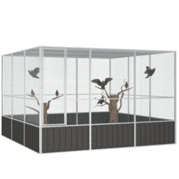Walplus Bird Cage Anthracite 302.5X324.5X211.5 Cm Galvanised Steel - thumbnail 2