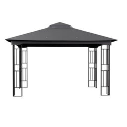 Breeins 280Cm H Rectangle Garden Gazebo Shade Uv Resistant Pergola, Dark Grey - thumbnail 4