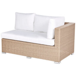 Beliani Garden Lounge Set With Table 8 Seater Xxl Right Hand Modular Pe Rattan Sand Beige - thumbnail 7