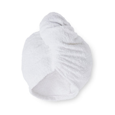 Catherine Lansfield Quick Dry Plain Turbie Head Towel White - image 1