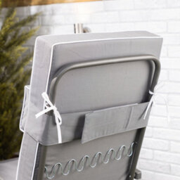 Alfresia Relaxer Chair With Grey With Luxury Thick Foam Filling, Charcoal Frame - thumbnail 3