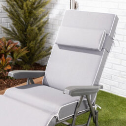 Alfresia Relaxer Chair With Grey With Luxury Thick Foam Filling, Charcoal Frame - thumbnail 5