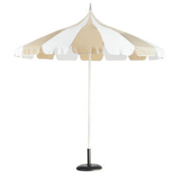 Beliani Market Parasol 245 Cm Minoa White/ Beige - thumbnail 5