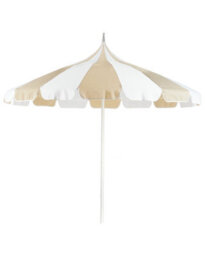 Beliani Market Parasol 245 Cm Minoa White/ Beige - thumbnail 1