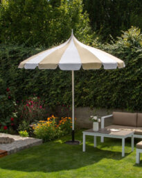 Beliani Market Parasol 245 Cm Minoa White/ Beige - thumbnail 2