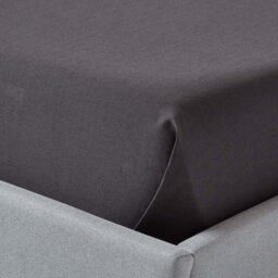 Homescapes Dark Charcoal Grey Egyptian Cotton Flat Sheet 1000 Thread Count, King Size - thumbnail 3