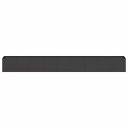 Berkfield Planter Black 360X40X40 Cm Cold-Rolled Steel - thumbnail 4