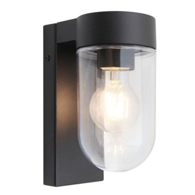 Long Life Lamps Company Modern Garden Outdoor Black Wall Light Lantern Zlc367B - image 1