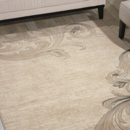 Floral Mocha Luxurious Modern Easy To Clean Living Room Bedroom & Dining Room Rug-239Cm X 320Cm - thumbnail 1