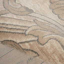 Floral Mocha Luxurious Modern Easy To Clean Living Room Bedroom & Dining Room Rug-239Cm X 320Cm - thumbnail 4