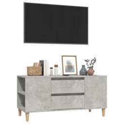 Walplus Tv Cabinet Concrete Grey 102X44.5X50 Cm Engineered Wood - thumbnail 4