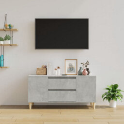 Walplus Tv Cabinet Concrete Grey 102X44.5X50 Cm Engineered Wood - thumbnail 3
