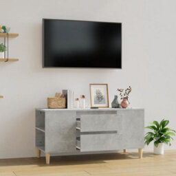 Walplus Tv Cabinet Concrete Grey 102X44.5X50 Cm Engineered Wood - thumbnail 1