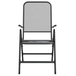 Walplus 5 Piece Garden Dining Set Anthracite Metal Mesh - thumbnail 5