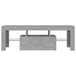 Vidaxl Tv Cabinet With Led Lights Concrete Grey 120X35X40 Cm - thumbnail 5